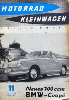 "Motorrad Kleinwagen" Vehicle-Magazine 1959 (3151)